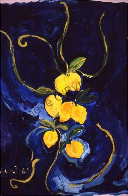 Lemons in Midnight Blue