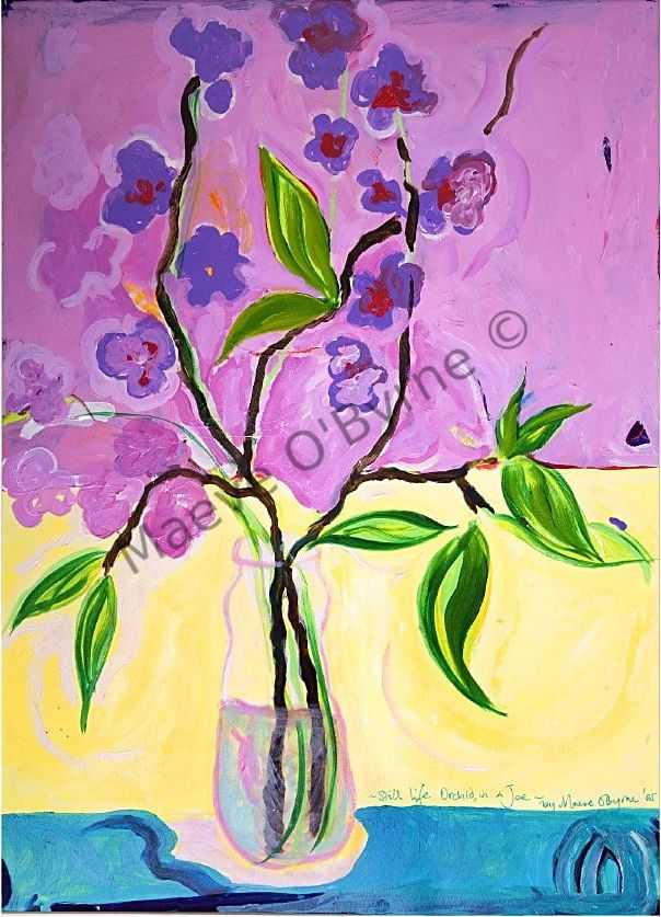 Still Life Orchid in a Jar