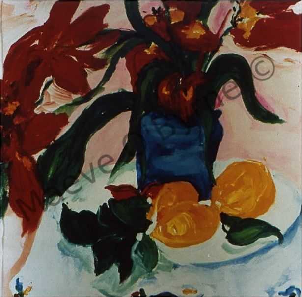 Red Tulips and Lemons