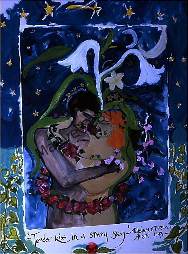 Tender Kiss in a Starry Sky