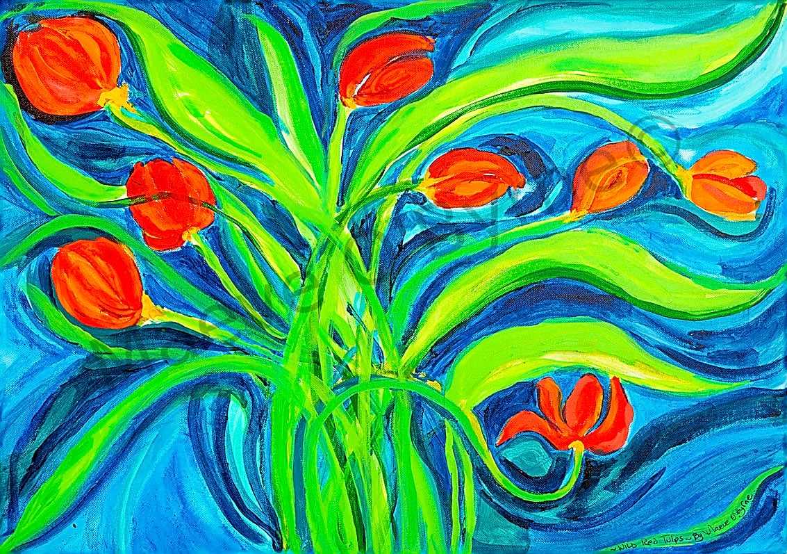 Wild Red Tulips