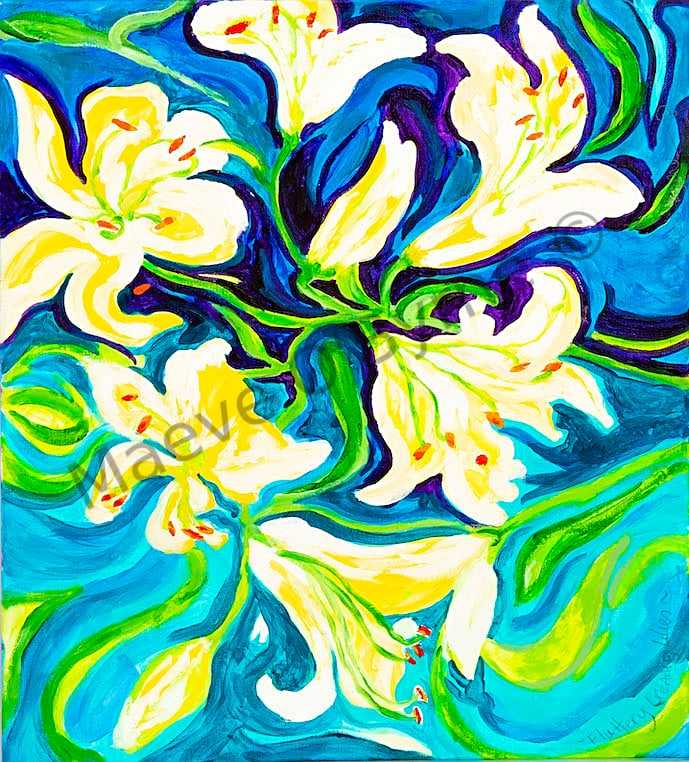 Creamy Frilly Lilies