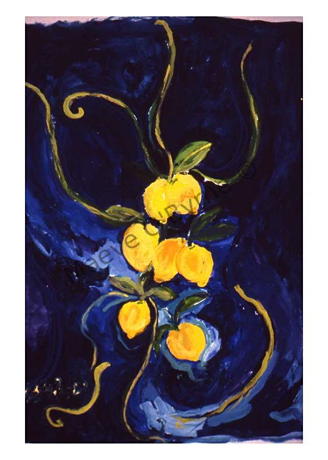 Lemons in Midnight Blue
