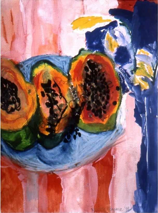 Papaya Still Life