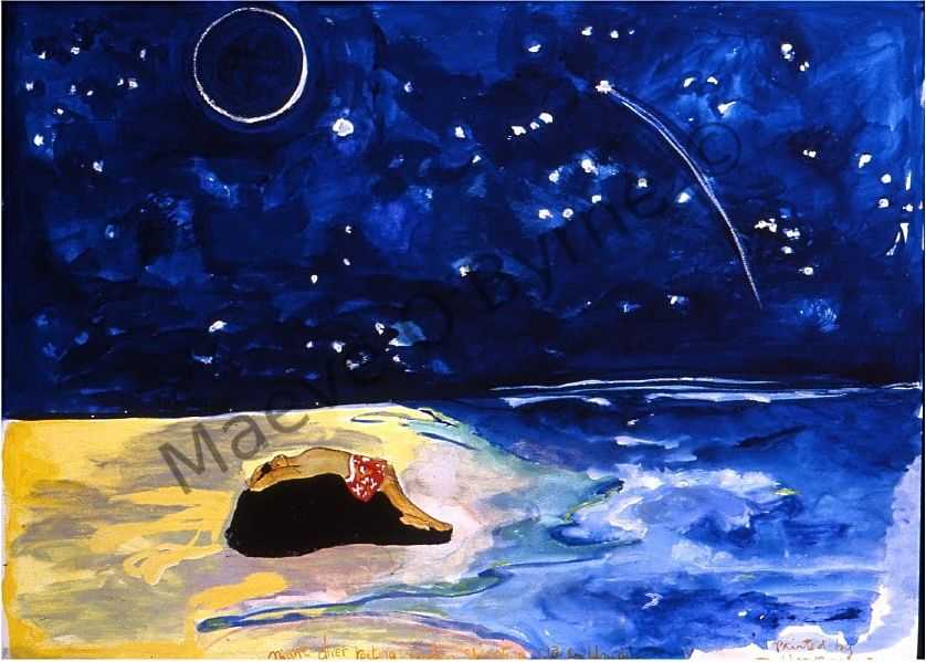 Night Diver with Phosphoressence
