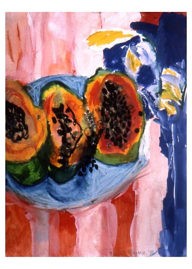 Papaya Still Life