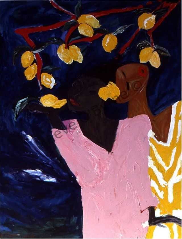 Couple Under a Lemon Spray